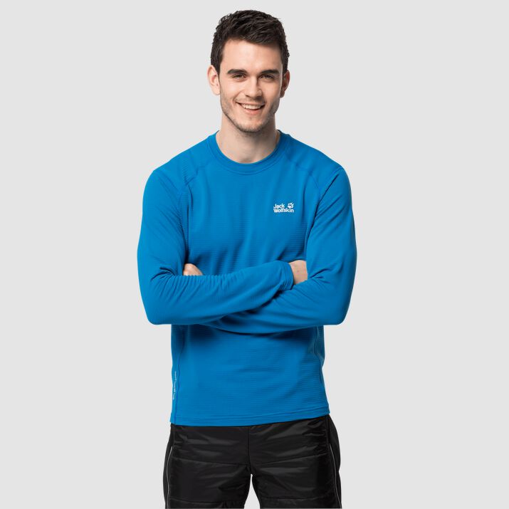 Jack Wolfskin Mens Infinite Long Sleeve T-shirt Blue 037496QSD